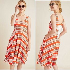 Anthropologie Hutch Anegada Knit Striped Midi Dress